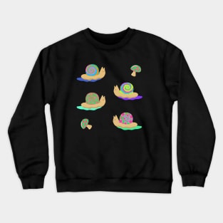 Psychedelic Snails And Mushrooms Crewneck Sweatshirt